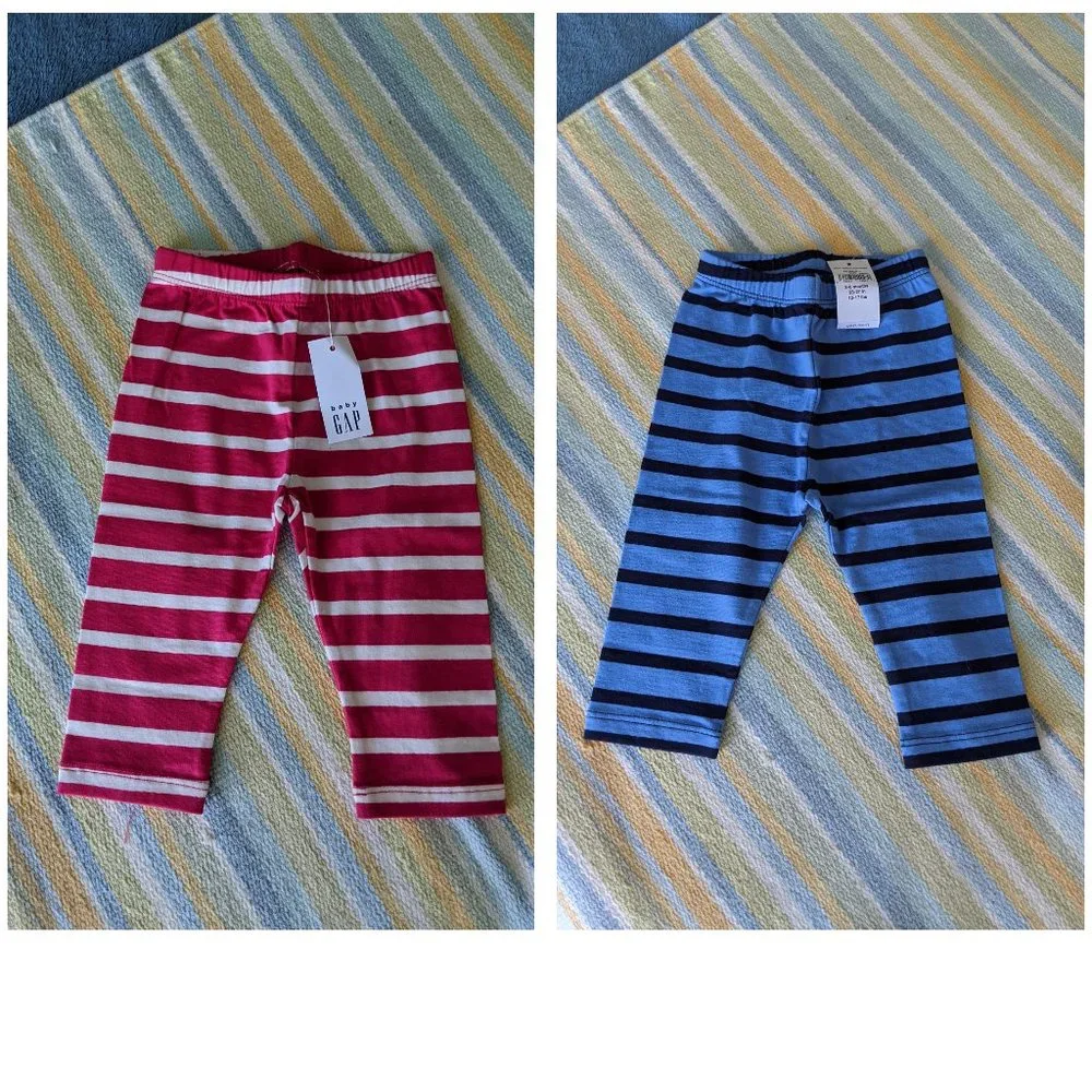 🆕 🌟 Lot of 2 NEW GAP leggings size 3-6m